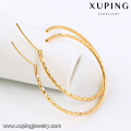 92435-Xuping красивые дамы 18k большие круглые серьги обруча